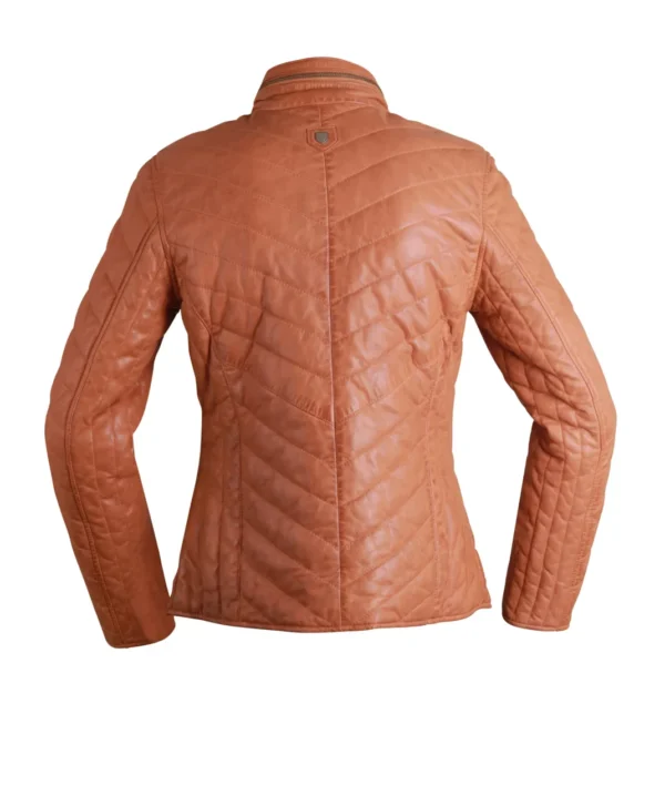 Cinnamon Blaze Women's Leather Jacket - Image 2