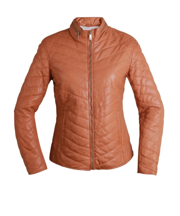 Cinnamon Blaze Women's Leather Jacket