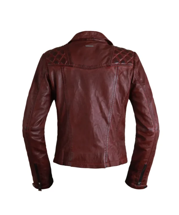 Crimson Whisper Women's Leather Jacket - Image 2