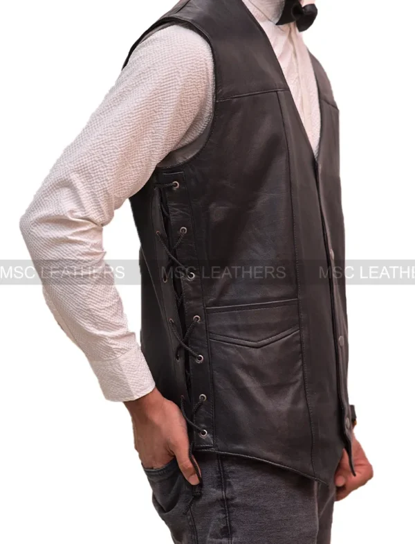 The Walking Dead Governor - Daryl Dixon Angel Wings Real Leather Vest Jacket - Image 3