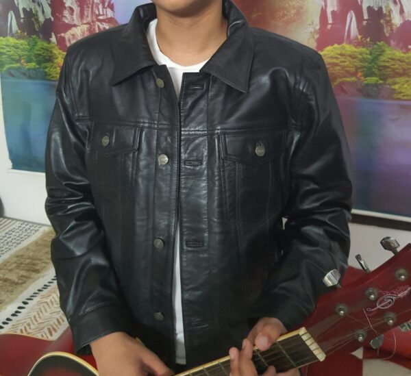 Refined Black Leather Jacket