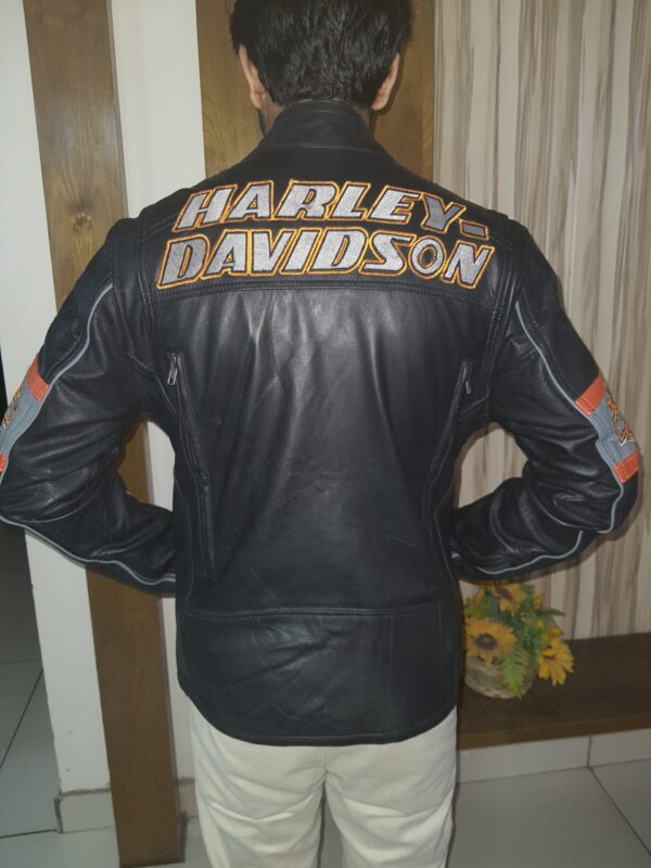 Men's Sleek Black Leather Jacket with Modern Fit - Image 2
