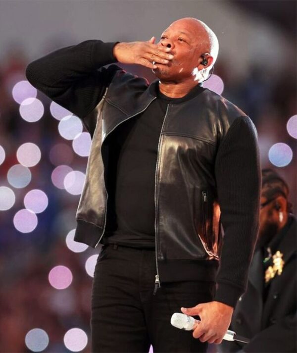 Super Bowl Dr. Dre Black Leather Jacket - Image 2